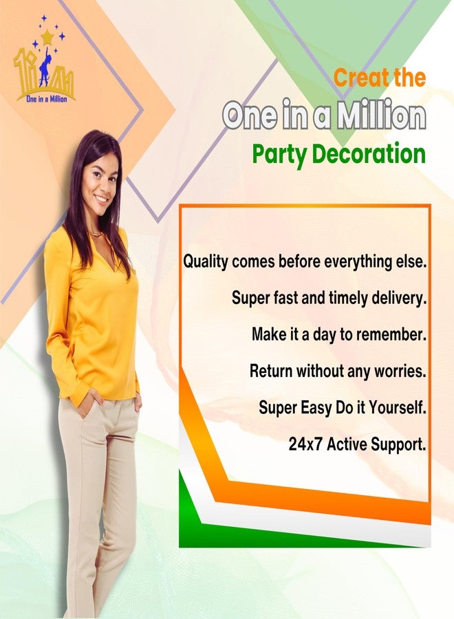 1iAM Republic Day Decoration Items | 1pc 13.6X10.3cm "HAPPY REPUBLIC DAY" Printed Paper Banner for Celebration of 26th January in Home, Party, Office, Club, School, Collage, Restaurant Decoration - Image 4